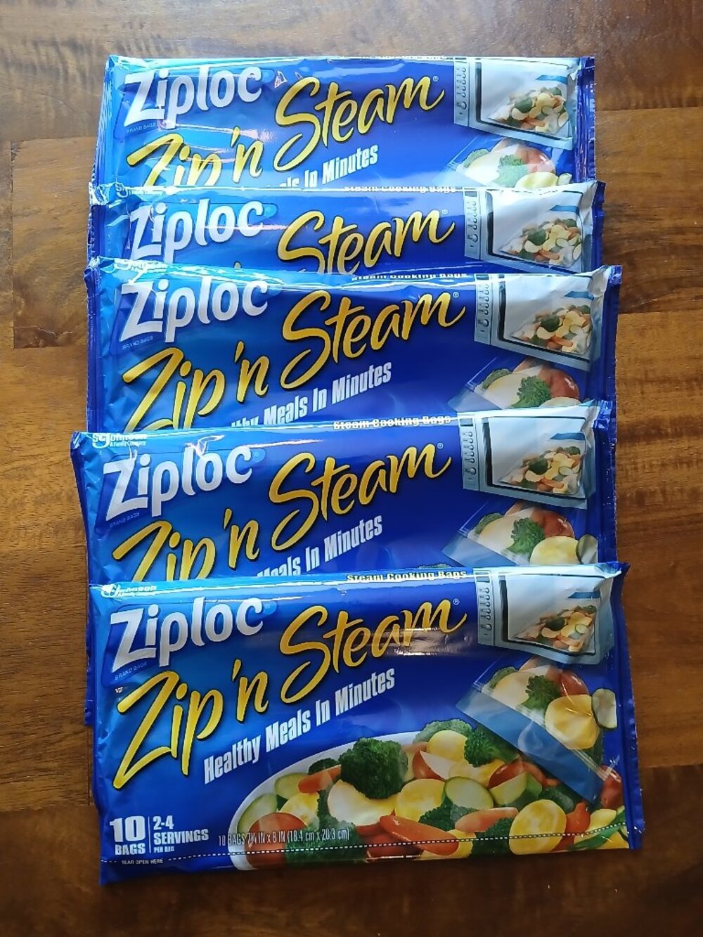 The Original Ziploc Zip'n Steam Bags 1 - Total of 50 Medium (NWT)